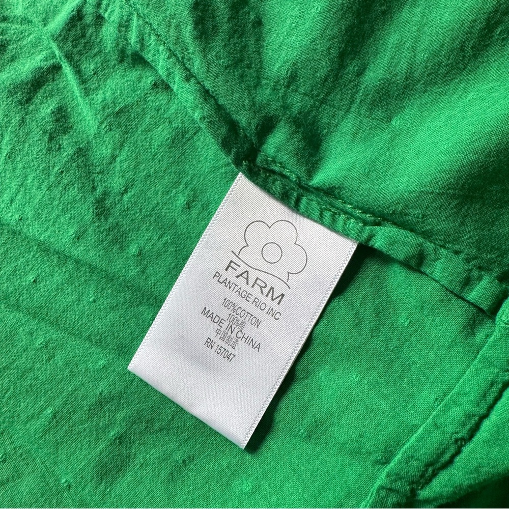 Farm Rio green Swiss dot wrap midi skirt XS - Picture 5 of 5